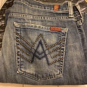 7 for all mankind A pocket distressed blue wash size 33